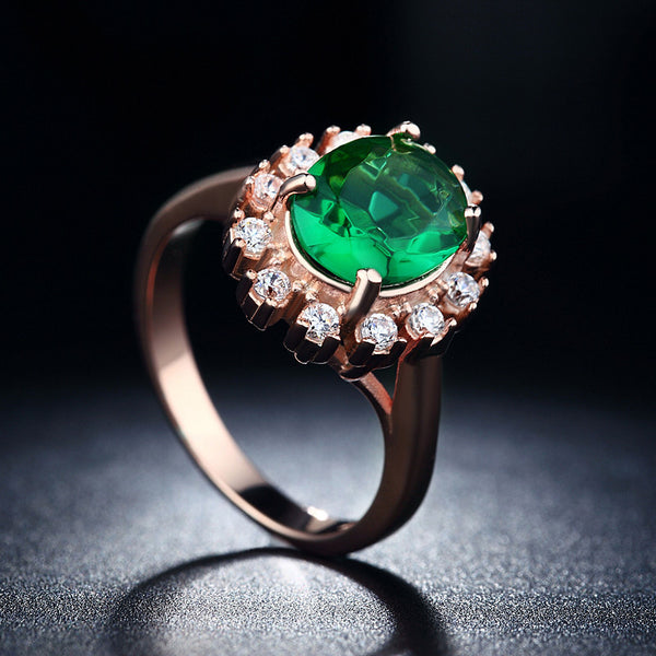 Gold Plated inlaid Emerald