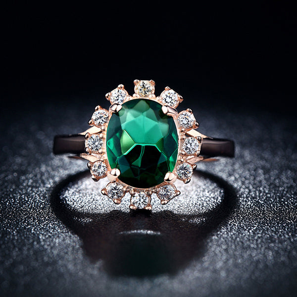 Gold Plated inlaid Emerald