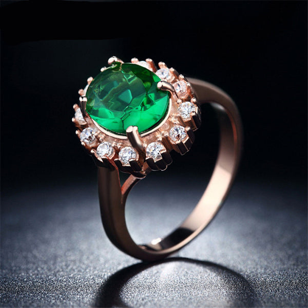 Gold Plated inlaid Emerald