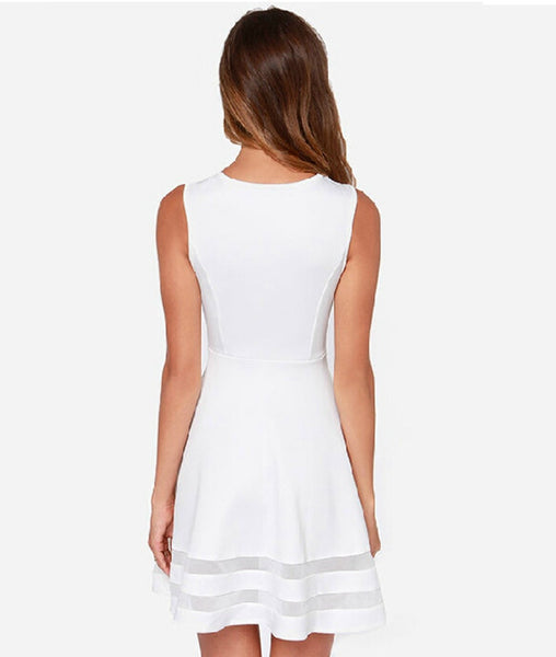 mulheres vestido branco de Chiffon Vestidos de festa