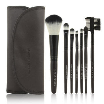 Professional 7 pcs Makeup Brush Set (Black)