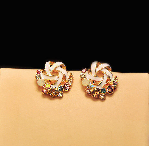 Rhinestone Stud Earrings