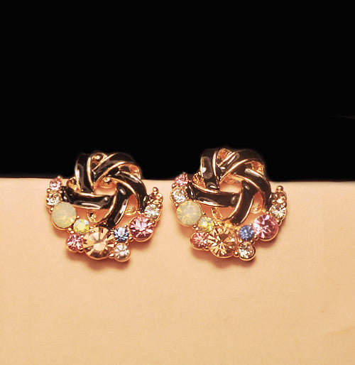 Rhinestone Stud Earrings