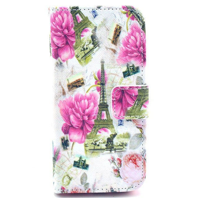 Leather Flip Case Stand Cover For iphone 5c With Card Holder