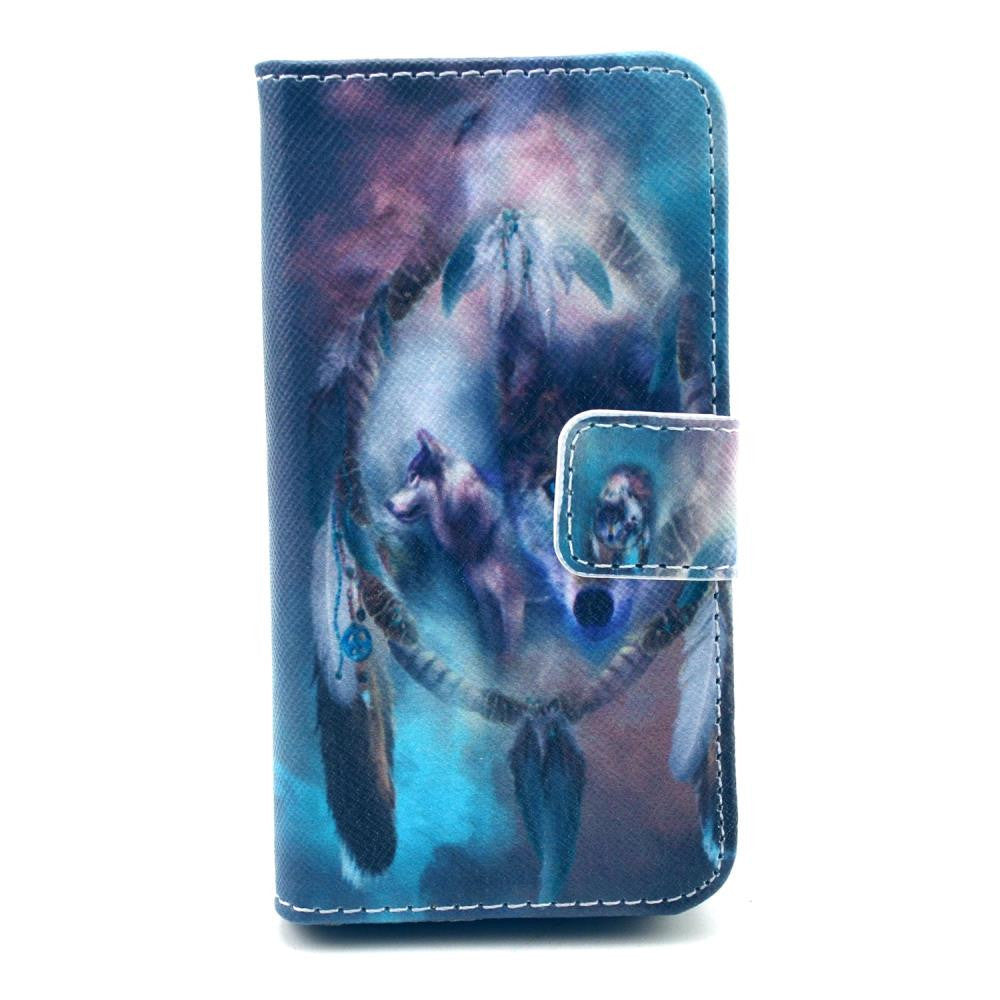 Leather Flip Case Stand Cover For iphone 5c With Card Holder