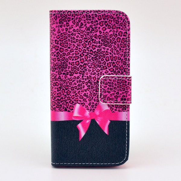 Leather Flip Case Stand Cover For iphone 5c With Card Holder