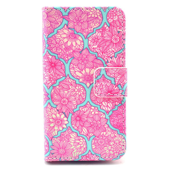 Leather Flip Case Stand Cover For iphone 5c With Card Holder