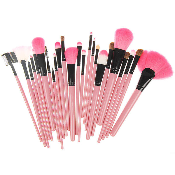 Naked Makeup Professional 24 PCS Makeup Brush Set (Pink)