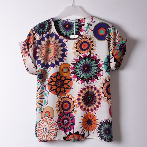 Batwing Loose Chiffon Shirt