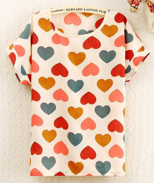 Batwing Loose Chiffon Shirt