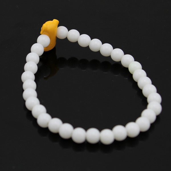 Adorable Dog Charm Bracelet (White)