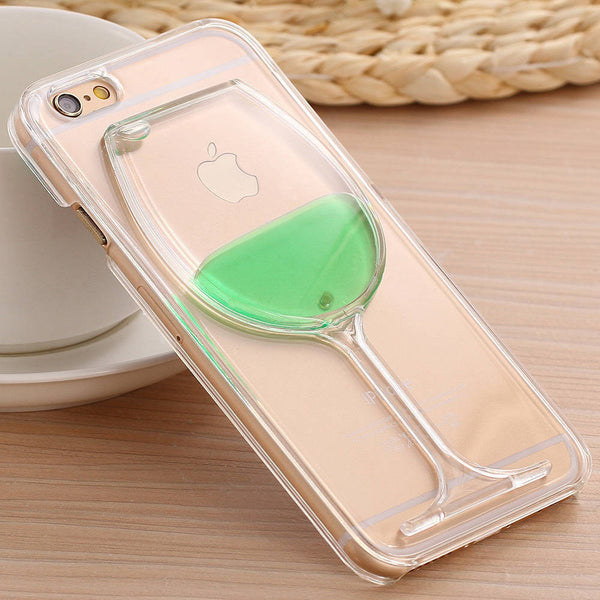 Capa Liquid Wine Glass Case For Apple iPhone 5 5S (Lime Green)