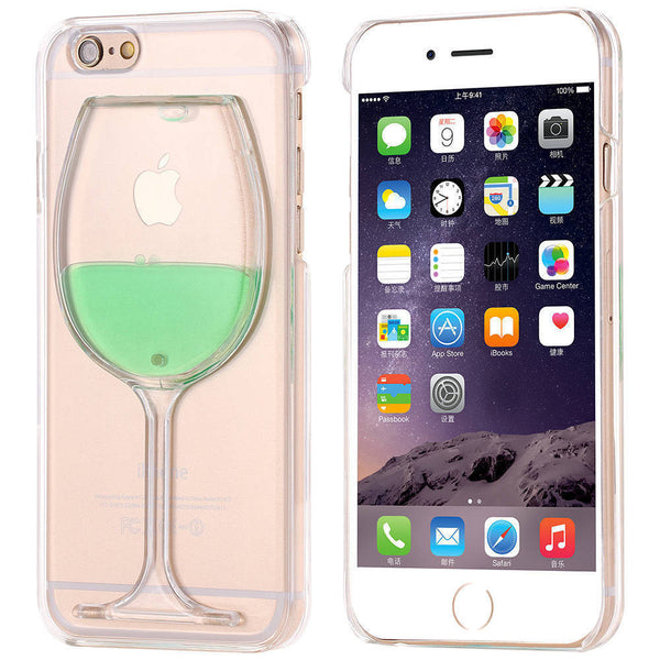 Capa Liquid Wine Glass Case For Apple iPhone 5 5S (Lime Green)