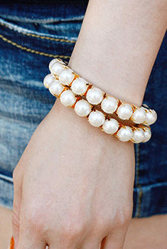 Vintage Pearl Stretch Bracelet