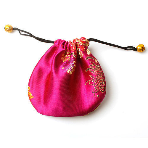 Silk Print Jewelry Pouch