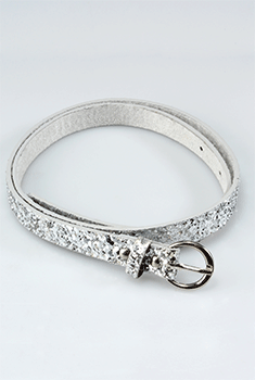 Silver Glitter Belt