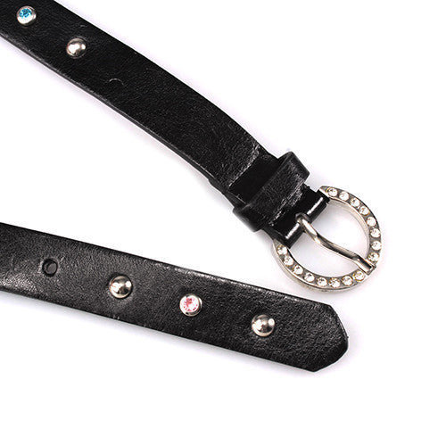 Metal & Gem Studded Belt (Black)