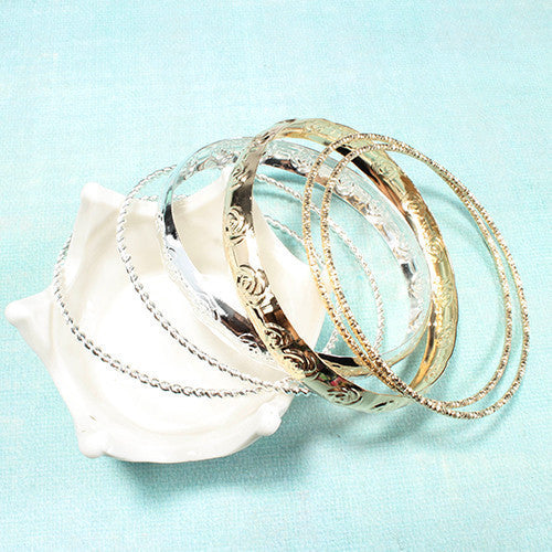 Rose Bangles (6 Piece Set)