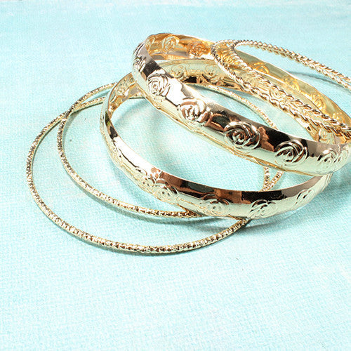 Rose Bangles (6 Piece Set)