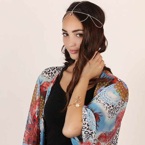 Modern Pearl Accent Bangle