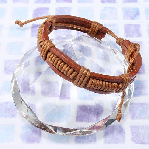 Wrapped Cord Leather Bracelet
