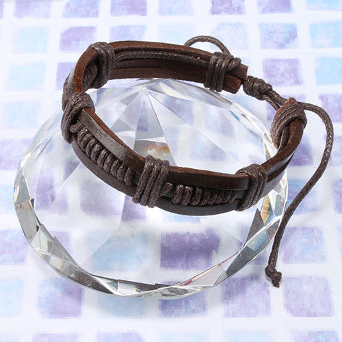 Wrapped Cord Leather Bracelet