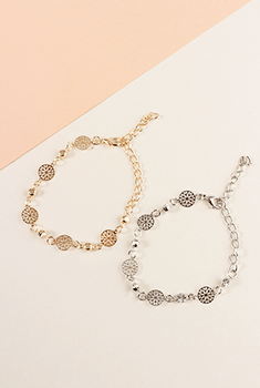 Wheel & Diamond Chain Bracelet