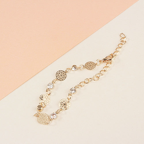 Wheel & Diamond Chain Bracelet
