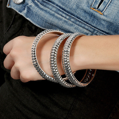 Three Layer Textured Bangle