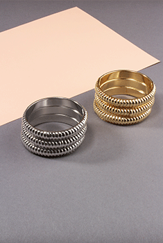 Three Layer Textured Bangle