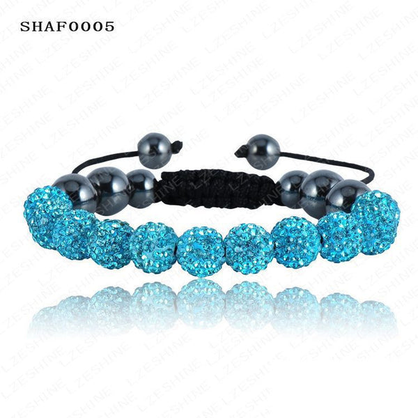 Shambala 10mm Crystal and Clay Bracelet (Various colors)