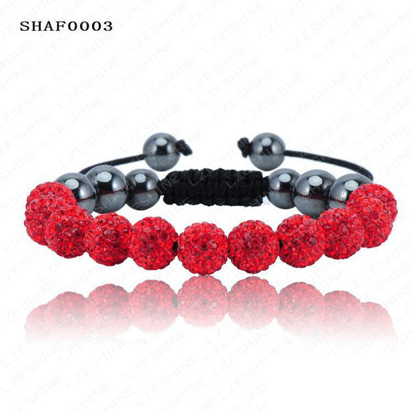 Shambala 10mm Crystal and Clay Bracelet (Various colors)