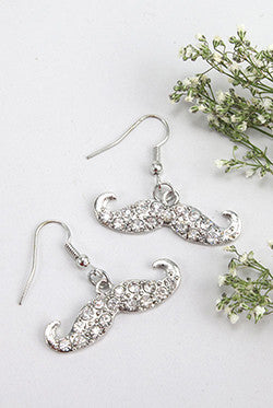 Mustache Dangle Earring