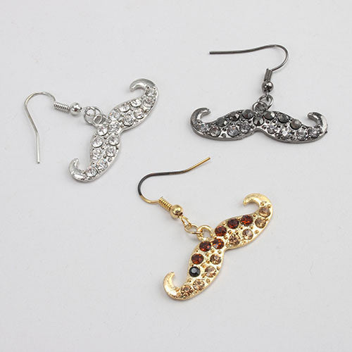 Mustache Dangle Earring