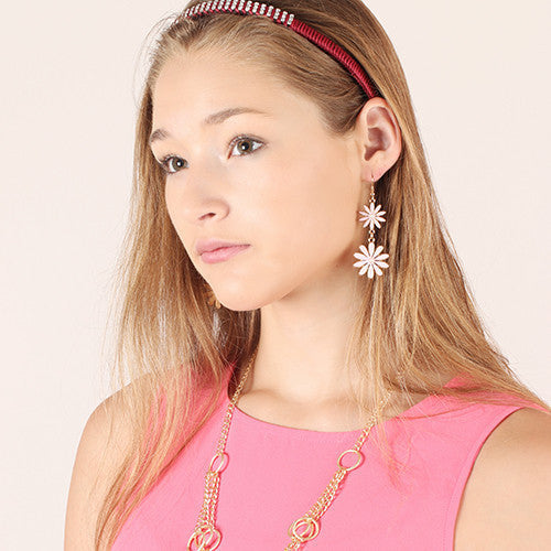 Spring Double Daisy Earrings