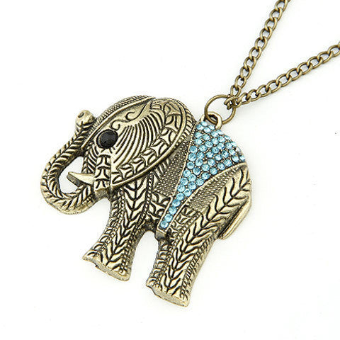 Diamond Elephant Necklace