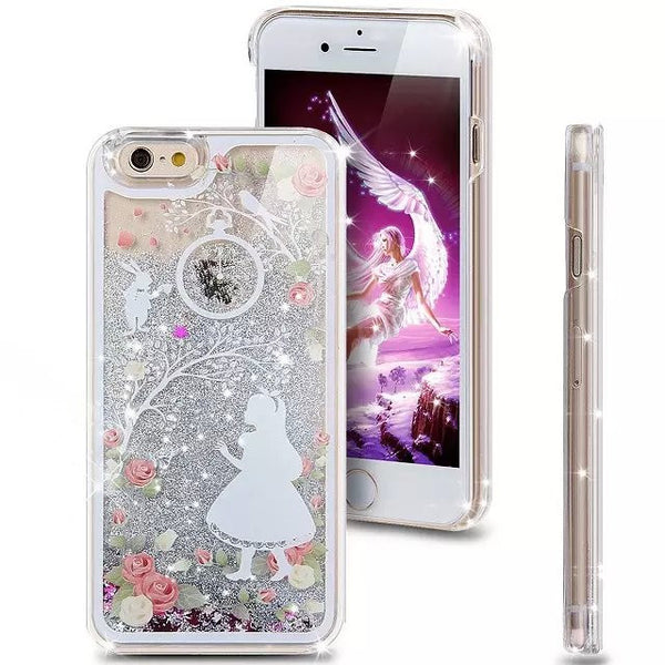 Liquid Glitter Phone Case for Iphone 5 5S (Alice in Wonderland)