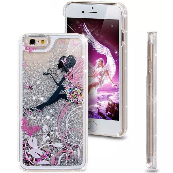 Liquid Glitter Phone Case for Iphone 5 5S (Fairy Girl)