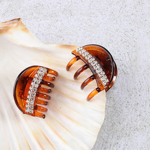 Rhinestone Mini Hair Clips ( 2 Piece)