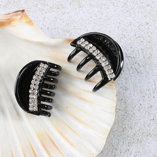 Rhinestone Mini Hair Clips ( 2 Piece)