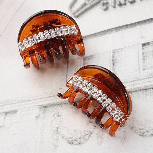 Rhinestone Mini Hair Clips ( 2 Piece)