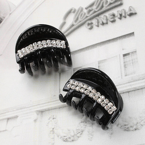 Rhinestone Mini Hair Clips ( 2 Piece)