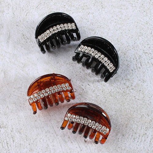 Rhinestone Mini Hair Clips ( 2 Piece)