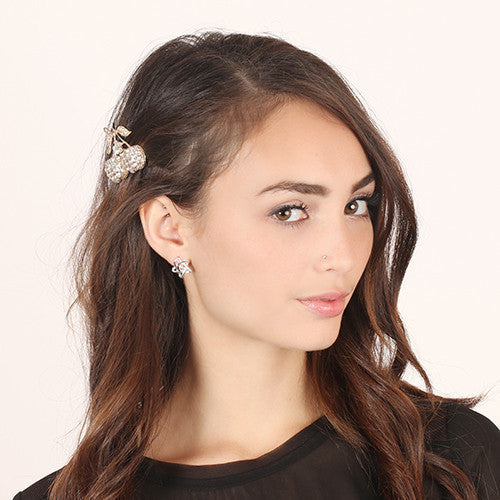 Cherry Crystal Barrette