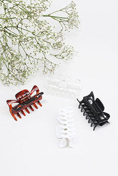 4 Piece Basic Hair Claw Set
