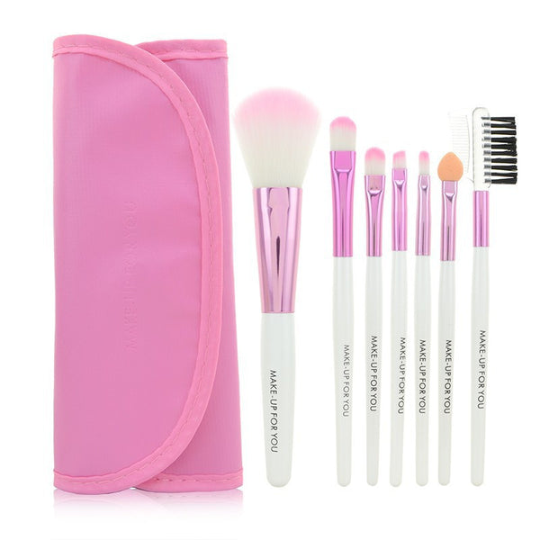 Professional 7 pcs Makeup Brush Set (Pink)