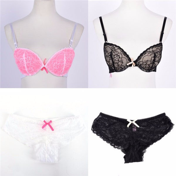 Sexy Womens Set Lace Lingerie, Underwear, Push-Up Padded Bra