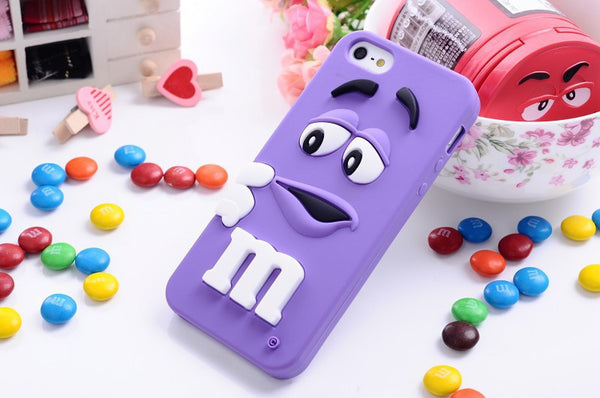 M&M's Silicone Case For APPLE IPHONE 5C (Violet)