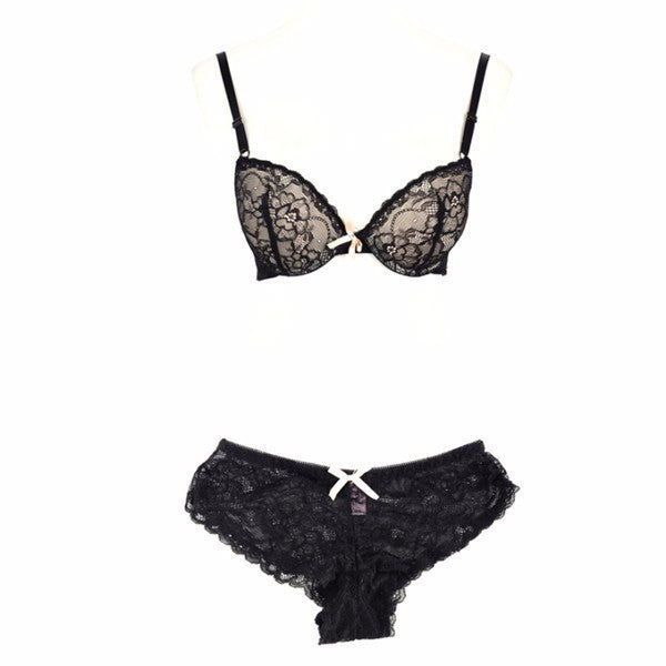 Sexy Womens Set Lace Lingerie, Underwear, Push-Up Padded Bra