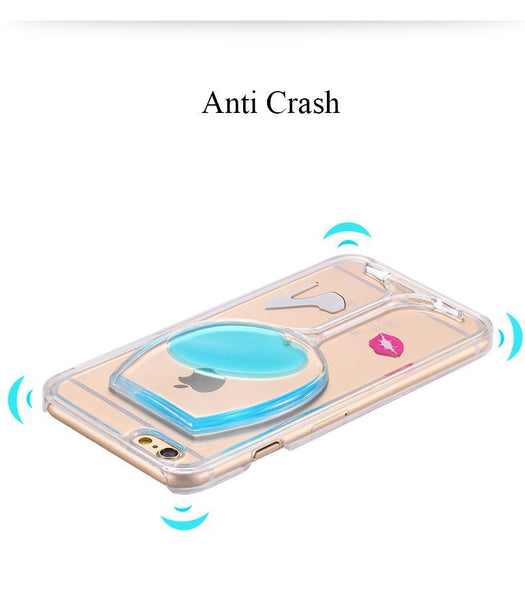 Capa Liquid Wine Glass Case For Apple iPhone 5 5S (Cool Blue)